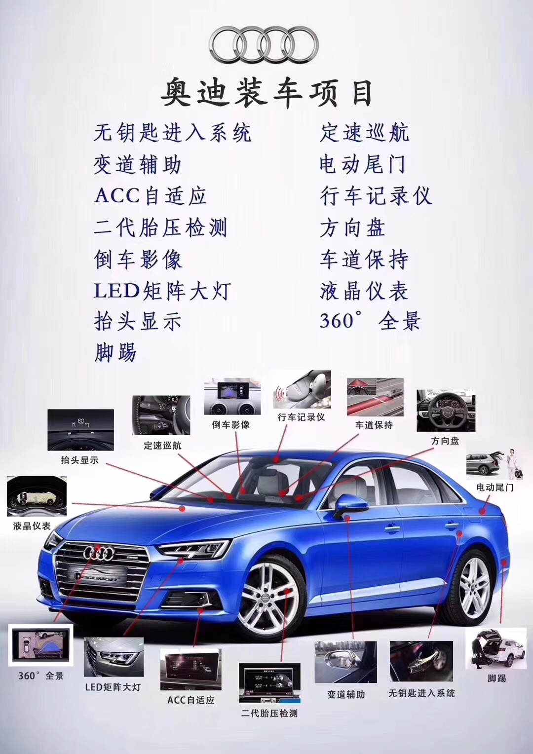 北京Acc奥迪车型改装升级项目列表(图2)